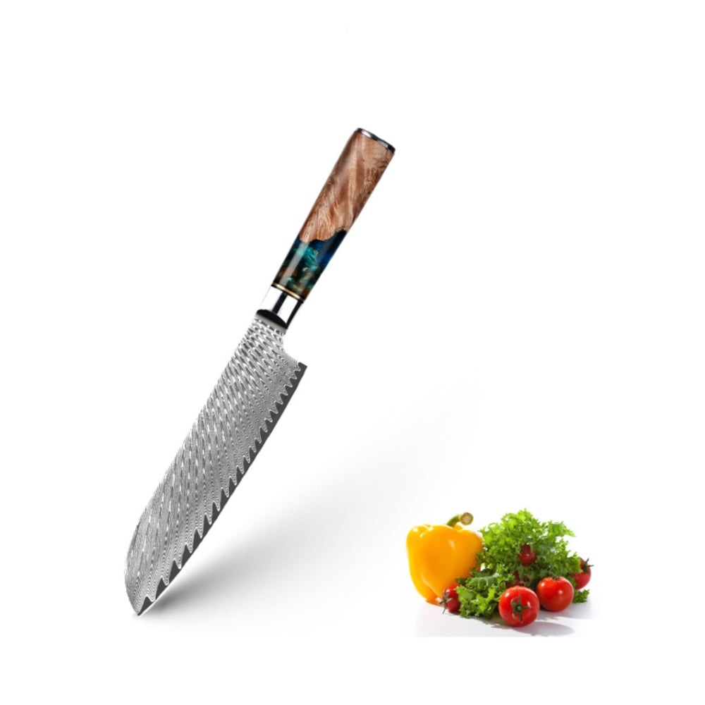 6,5 Santoku Damast Mikkusu - Damastmesser