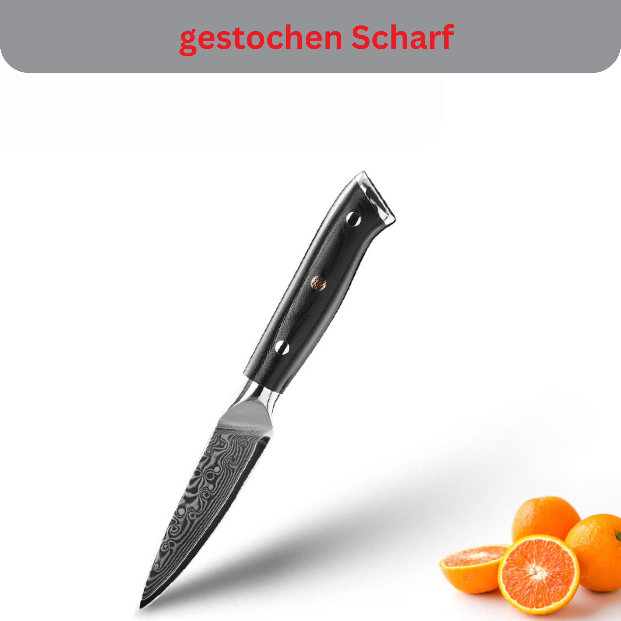Profi Damast Schälmesser Puro 9,2cm