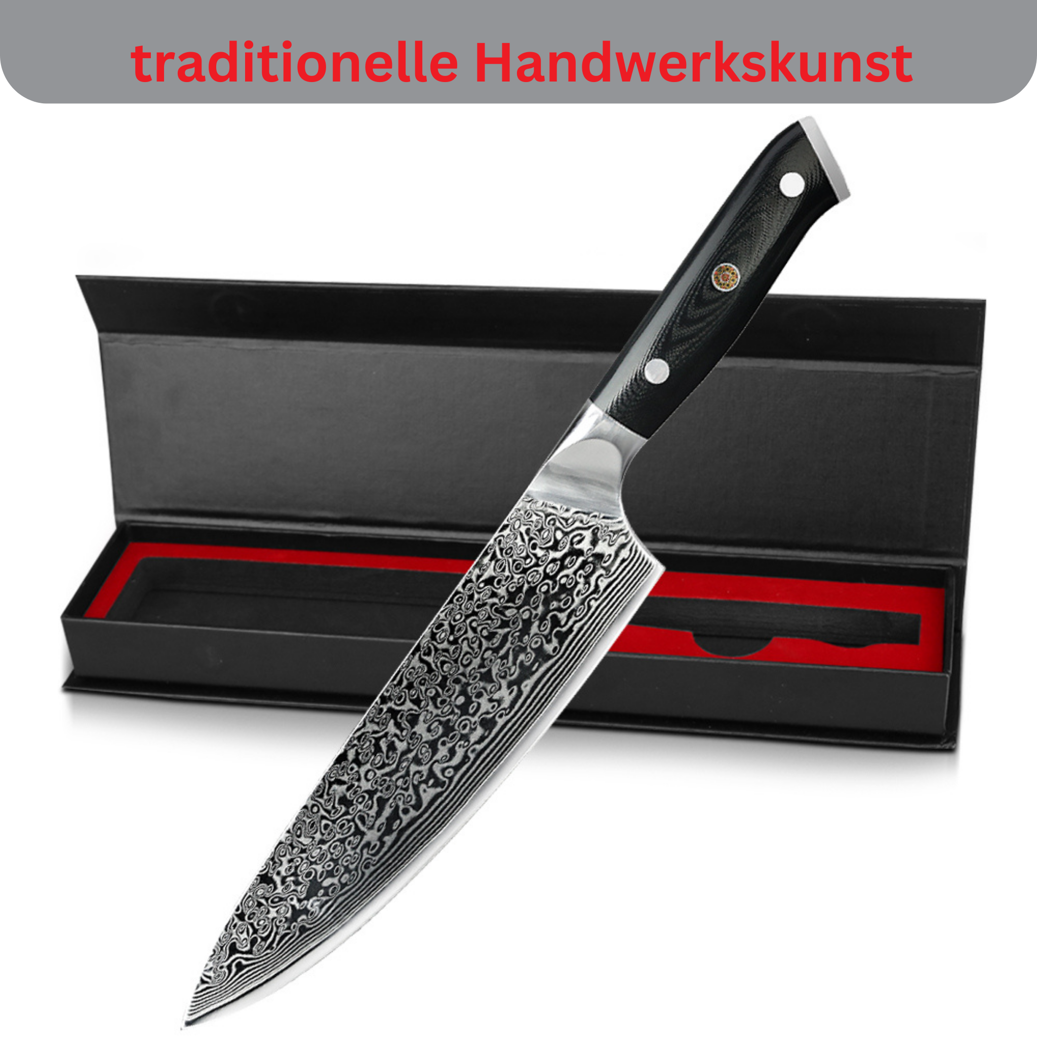 Profi Damast Kochmesser Puro 22,2cm