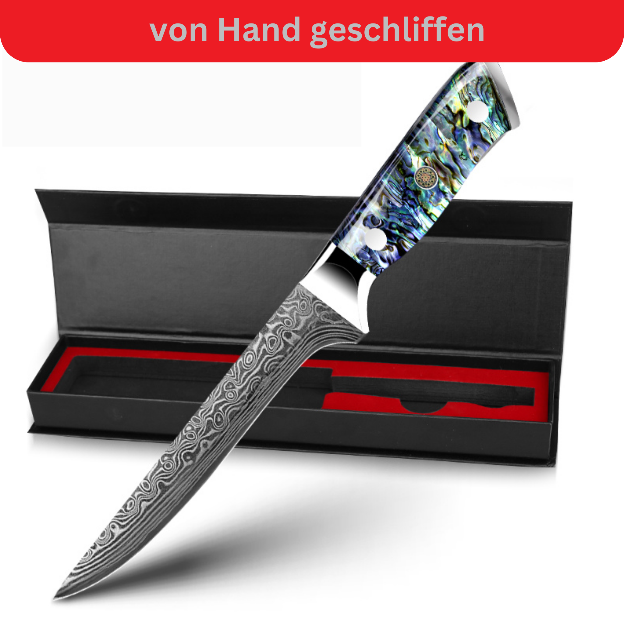 Luxus Damast Filetiermesser Awabi 16,3cm