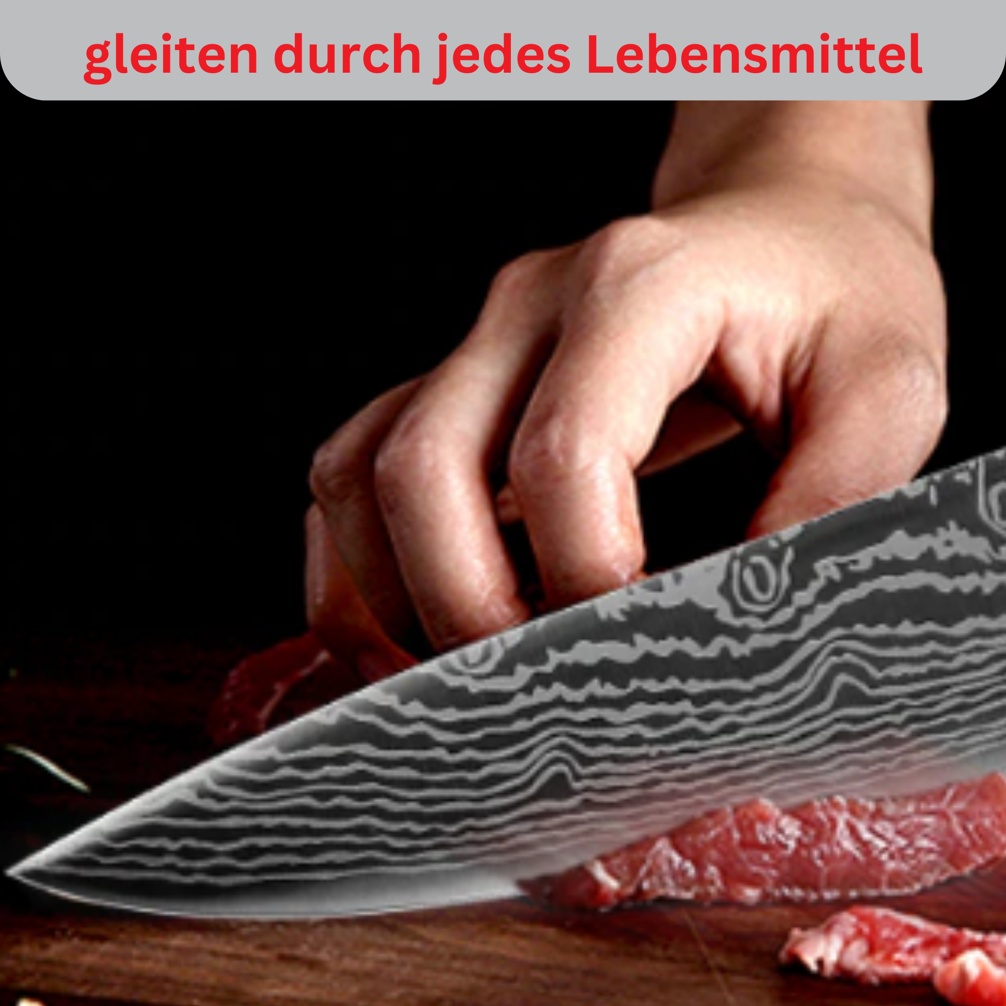 6-piece Asian chef's knife set Mokuzai