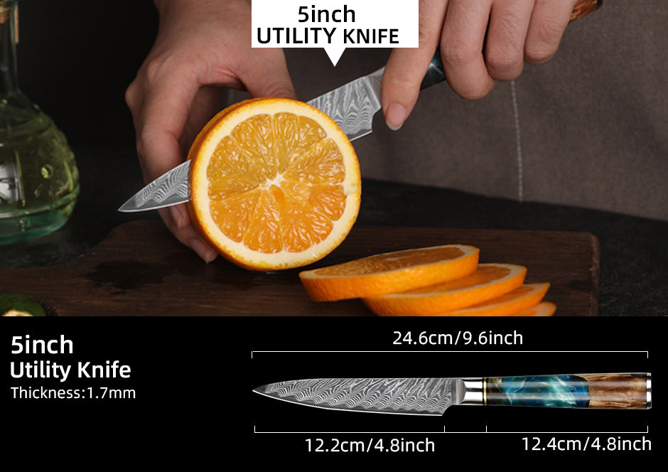 2-piece Damask Set Mikkusu Santoku (All-rounder)