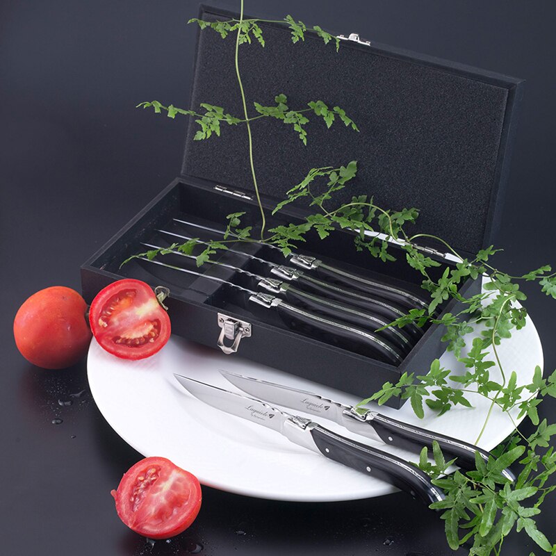 Elegantes 6-teiliges Steack-Besteckset für den anspruchsvollen Genießer im Laguiole-Stil