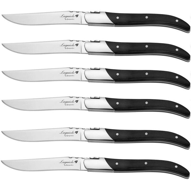 Elegantes 6-teiliges Steack-Besteckset für den anspruchsvollen Genießer im Laguiole-Stil