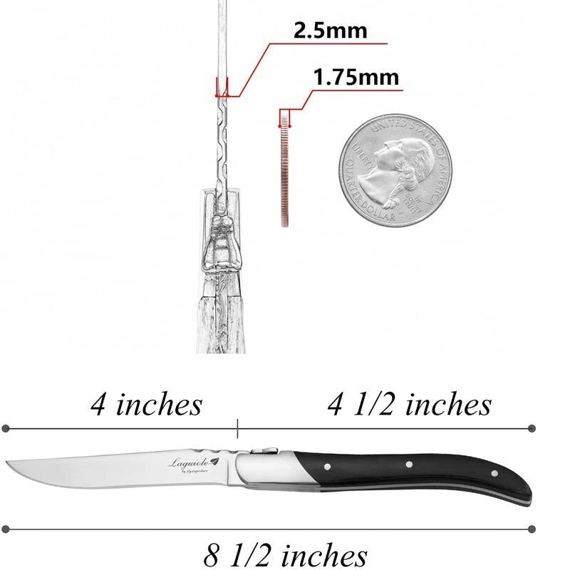 Elegantes 6-teiliges Steack-Besteckset für den anspruchsvollen Genießer im Laguiole-Stil