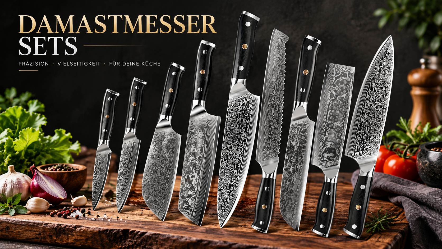 Welches Küchenmesser passt zu mir? Santoku, Kochmesser, Küchenbeil oder Damastmesser im Vergleich