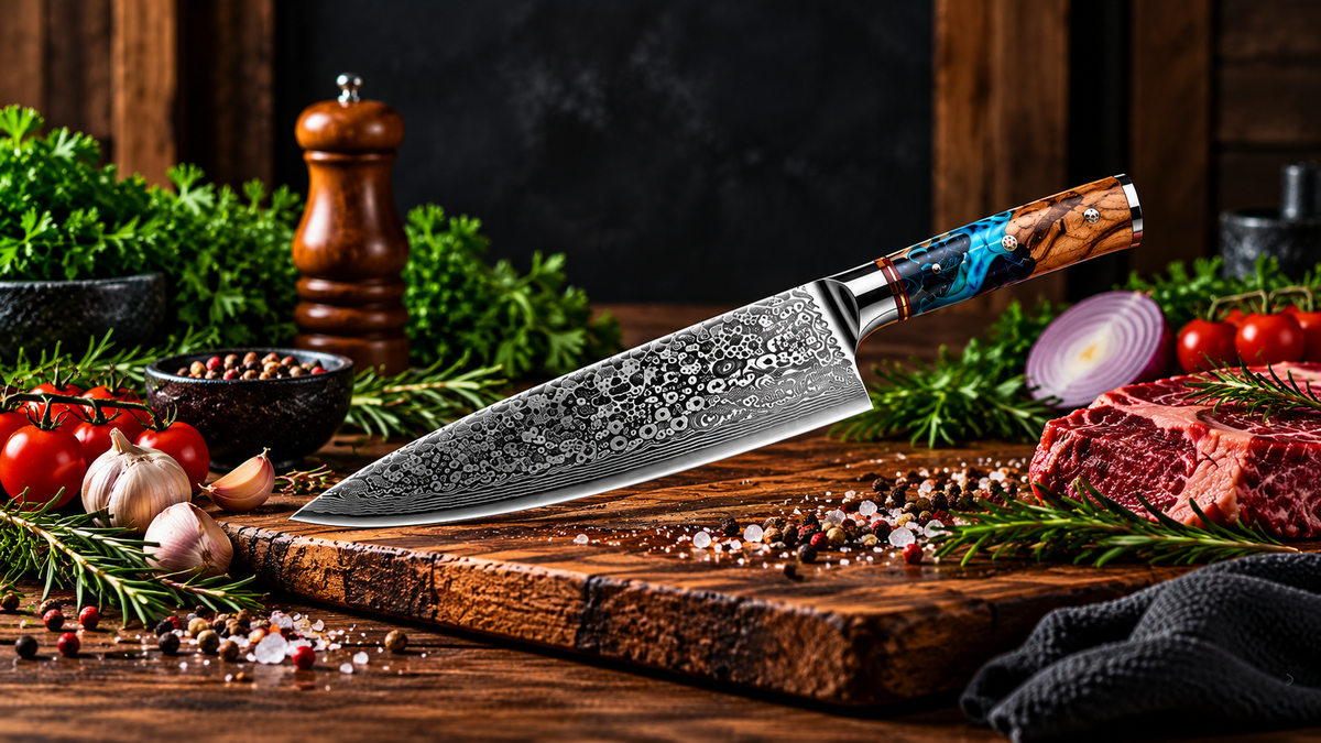 Damastmesser mit langanhaltender Schärfe