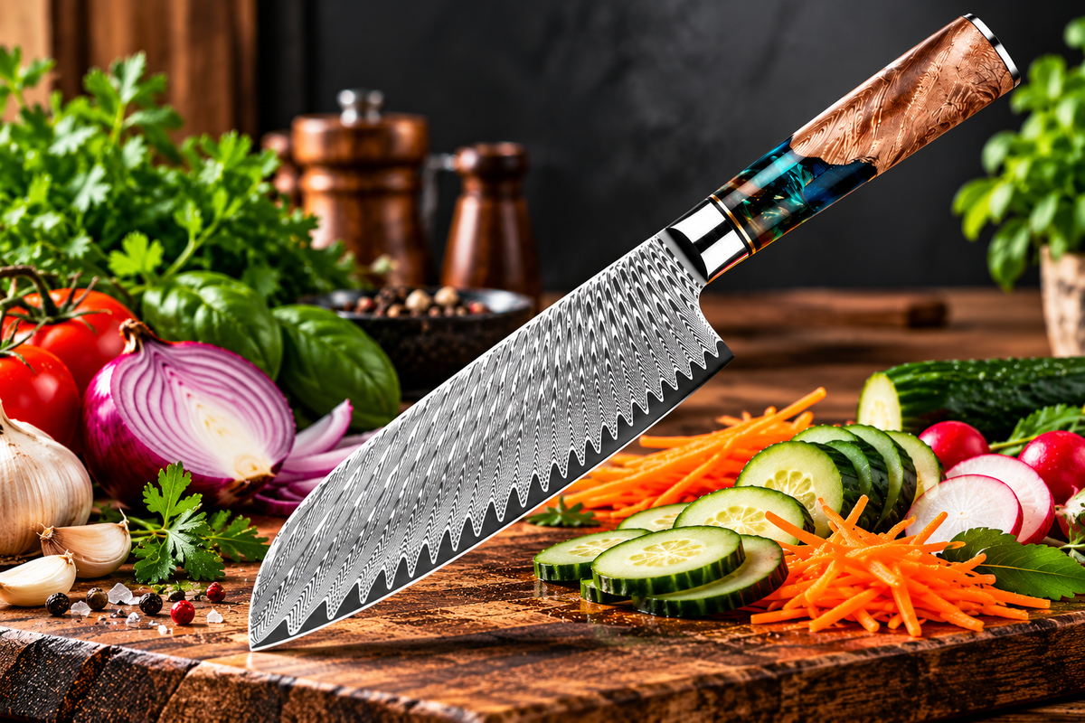 Santoku-Messer für präzise Schnitte