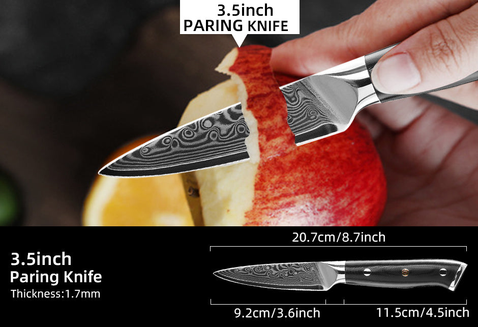 Professionelles 3,5" Paring Damast Messer Puro (Schälmesser)