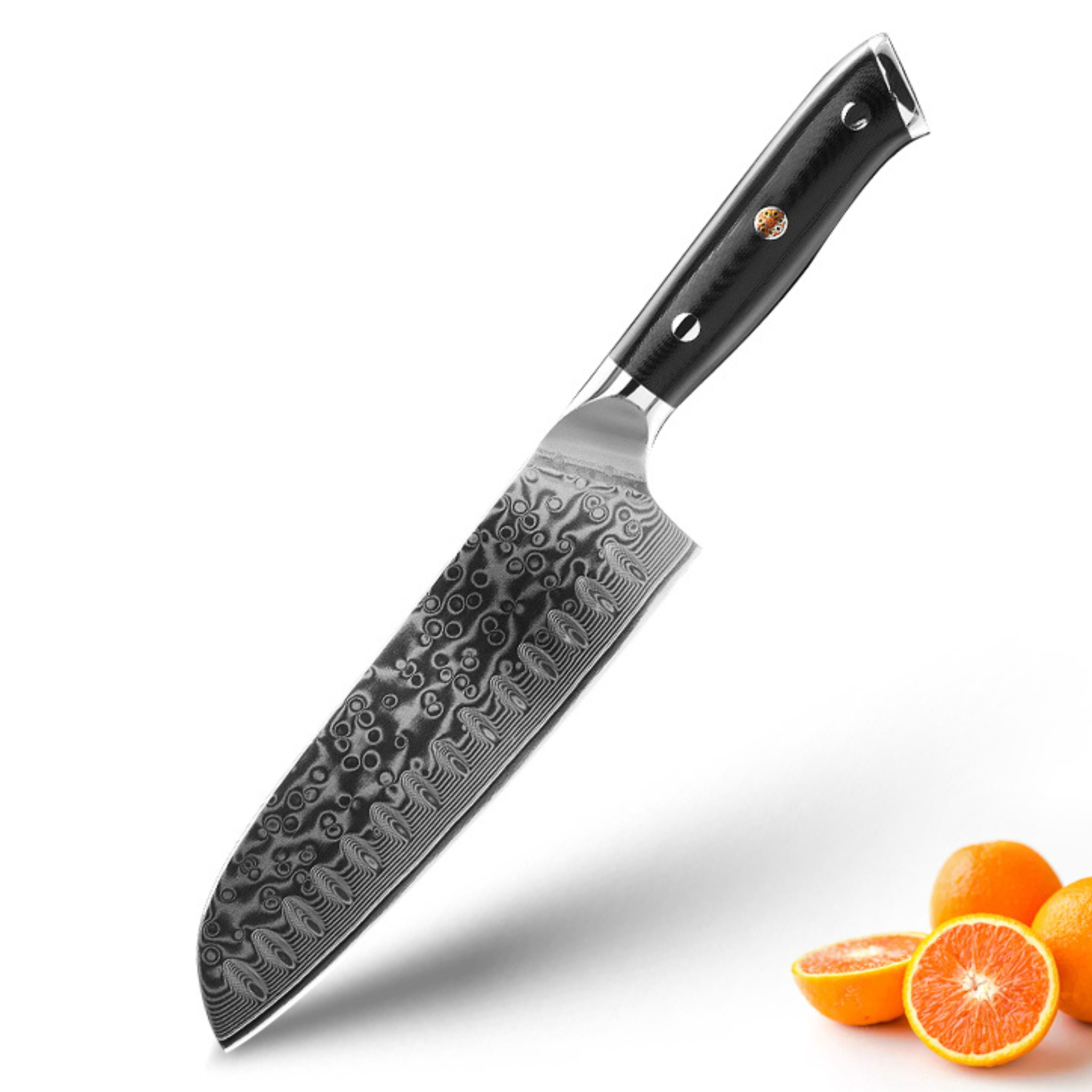 Professionelles 7" Santoku Damast Messer Puro (Alleskönner)