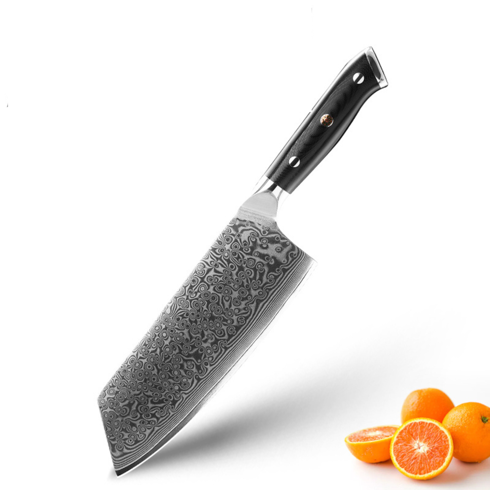 Professionelles 7,5" Cleaver Damast Messer Puro (großes Hackbeil)