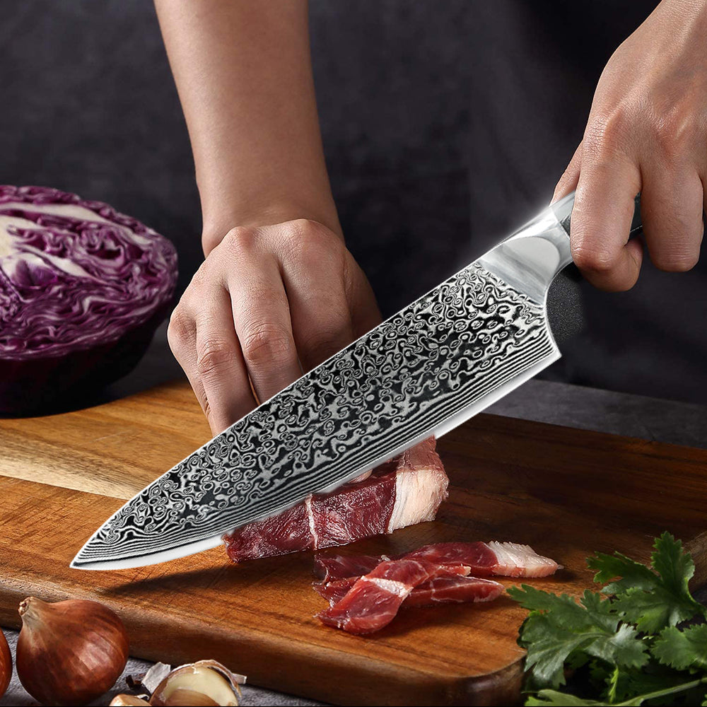 Professionelles 8" Chef Damast Messer Puro (Kochmesser)