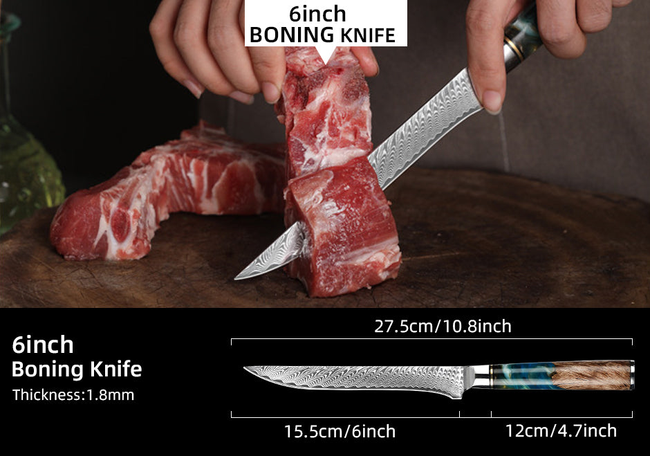 6 "boning damask knife Mikkusu (boning knife)