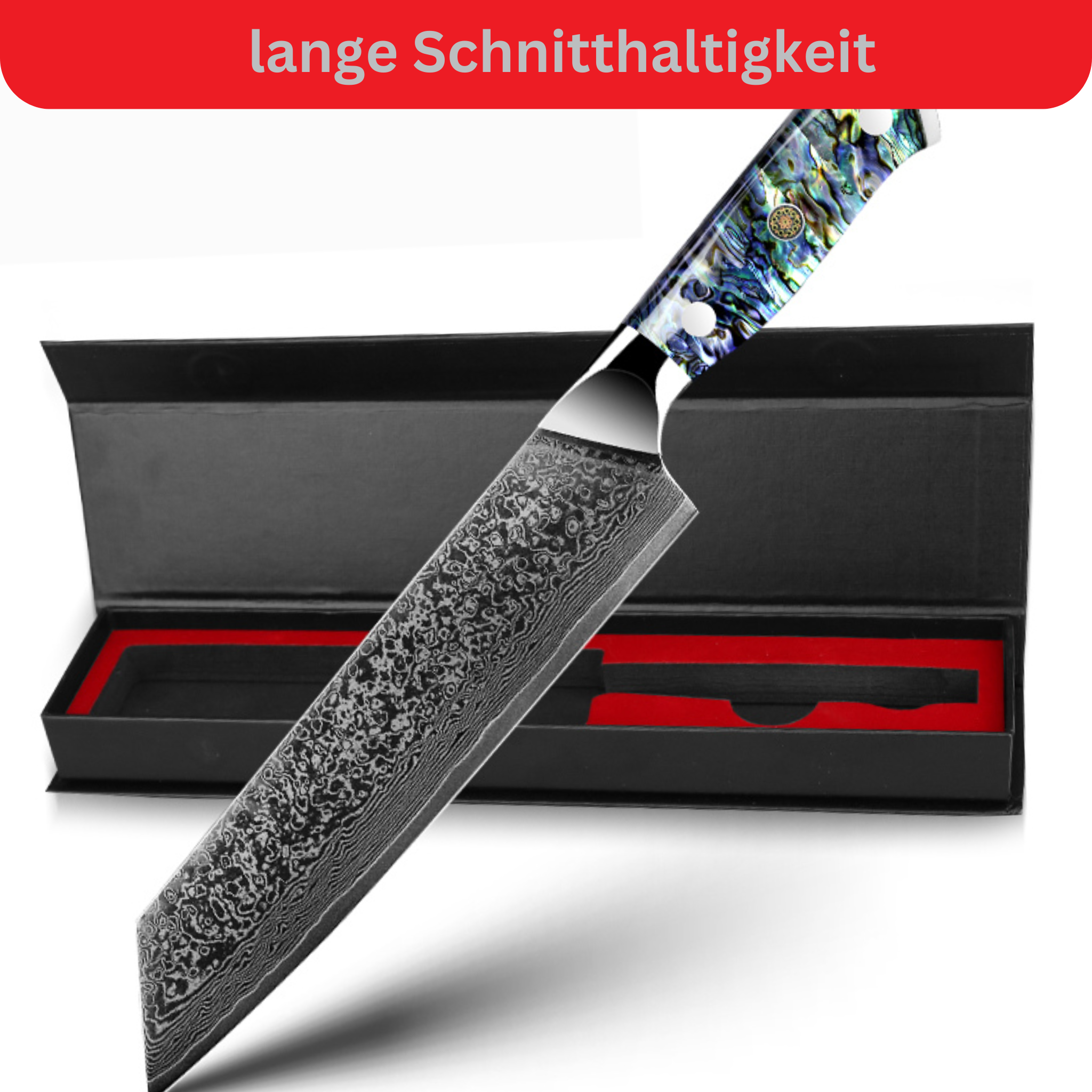 7,5" Luxus Kiritsuke Damast Messer Awabi